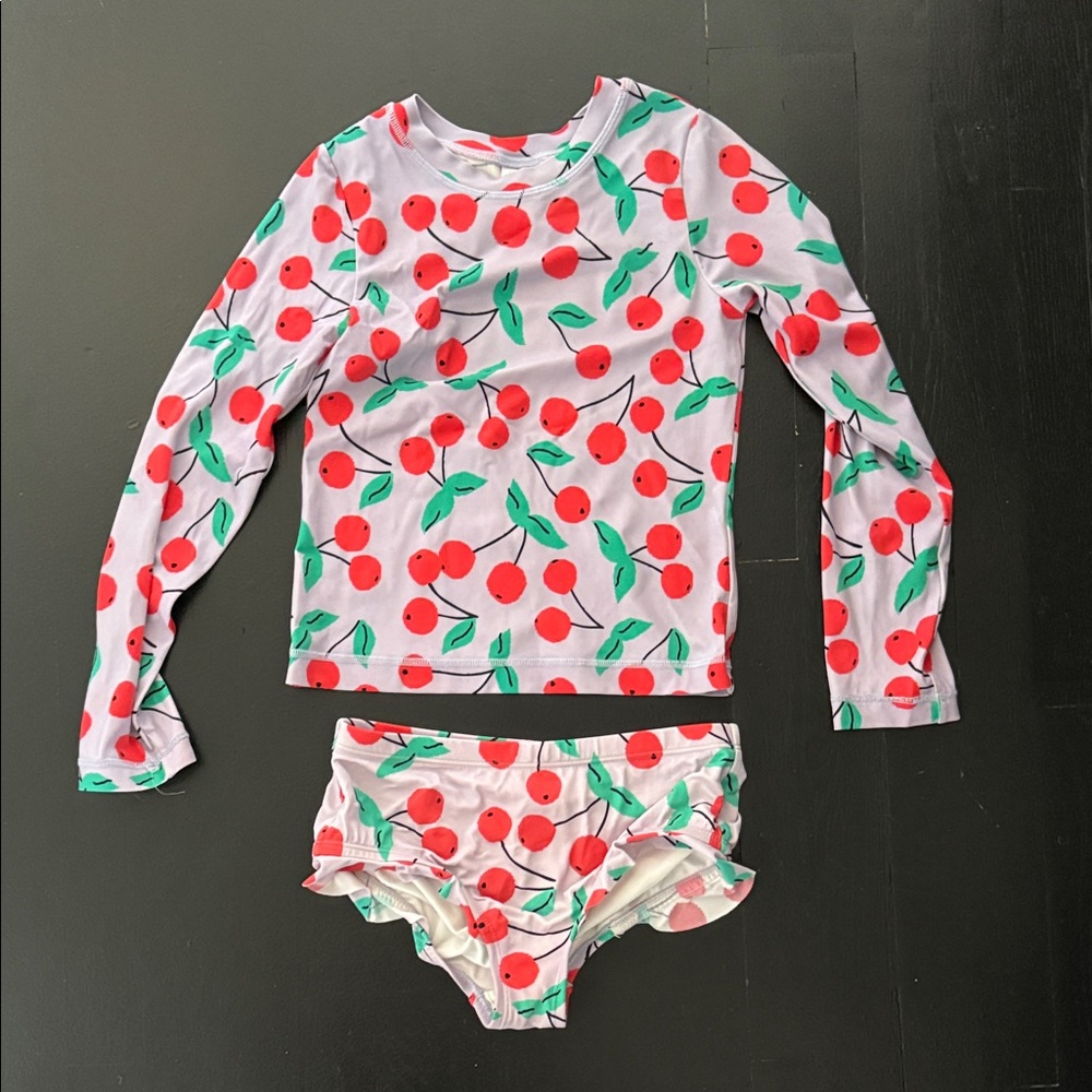 Hanna Andersson Cherry Print Kids Rashguard Set